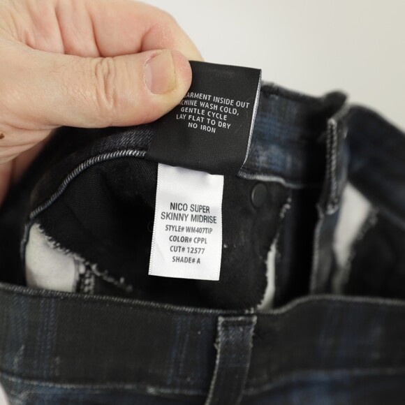 Hudson Nico Mid-Rise Super Skinny Plaid Jeans 24 - Picture 10 of 10